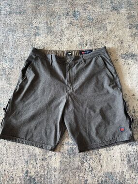 COVA Men's Charcoal Flat Front Performance Shorts